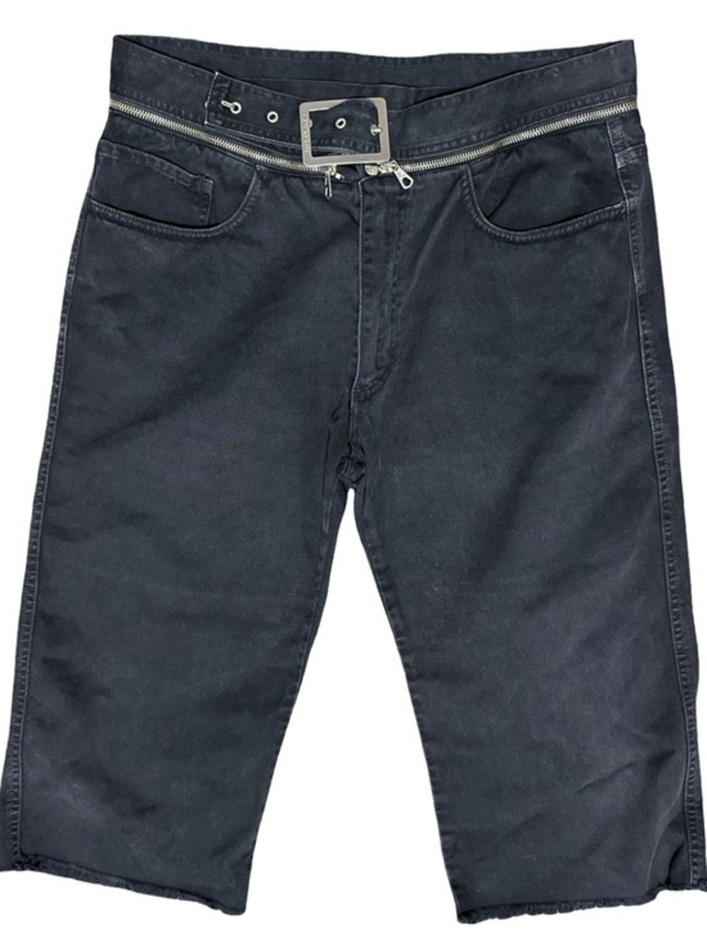 Jean Paul Gaultier JPG Jean’s RARE Vintage Men's 36 Black Belted Jean Shorts